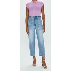 Pistola Turner Super-High Rise Barrel Leg Womens Jeans Provence Blue Size 31 NEW